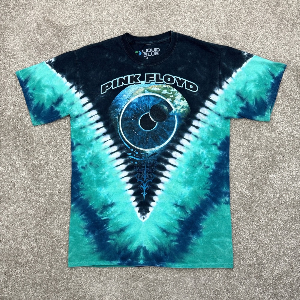 Vintage 2007 Liquid Blue Pink Floyd Pulse Tie Dye T‎ Shirt Medium